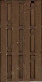 Tuindeur composiet Basic bruin met aluminium-bruin frame (90 x 180 cm)