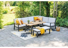 Garden Impressions Lissabon lounge dining set 5-delig R - valley sand