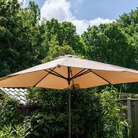 Garden Impressions Lotus stokparasol 250x250 - taupe