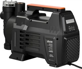 VEVOR tuinpomp 1300 W, irrigatiepomp met een maximale doorstroomsnelheid van 4800 l/u, PP-jetpomp, zuigpomp met een opvoerhoogte van 48 m, intelligente elektronische besturing, voor tuinirrigatie en gazonbesproeiing.