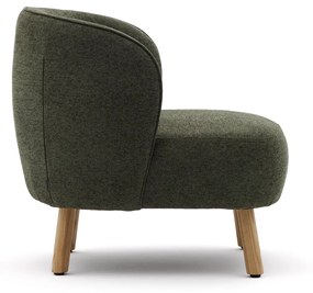 Kave Home Ulit Fauteuil Groen Chenille Met Houten Pootjes