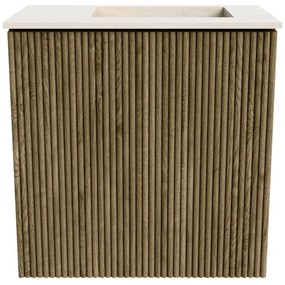 Mondiaz Joya DLux 40cm toiletmeubel dusk met wastafel faye rechts zonder kraangat meli
