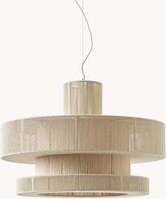 Grote hanglamp Lace van linnen draad