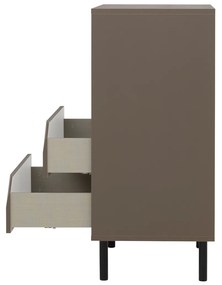 Tenzo Corner Smalle Wandkast Taupe - 60x43x96cm.