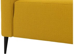 Goossens Zitmeubel Key West geel, stof, 2,5-zits, modern design met ligelement links