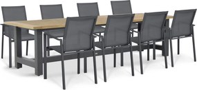 Tuinset 8 personen 300 cm Aluminium Grijs Lifestyle Garden Furniture Timo/San