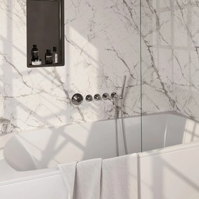 Brauer Stripe inbouw badkraan met staafhanddouche chroom