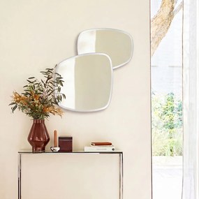 Asymmetrische dubbele spiegel, hoogte 67,8 cm, NELLA