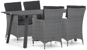 Tuinset 4 personen 170 cm Wicker Grijs Garden Collections Orlando/Villagio