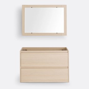 Wandmeubel voor wastafel + spiegel L80 cm, Nirio
