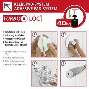 Wenko Orea turbo-loc toiletrolhouder met deksel RVS glans