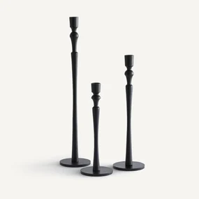 Set van 3 kandelaars van gegoten aluminium, Elans