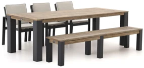 Bellagio Vezzano/ROUGH-X 240cm dining tuinset met bank 5-delig