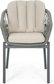 Tuinset 6 personen 220 cm Rope Grijs De Laan Projects