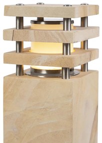 Moderne staande buitenlamp zandsteen 70 cm - Grumpy Modern E27 Buitenverlichting