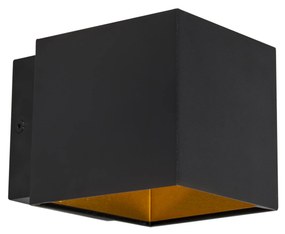 Design wandlamp zwart/goud incl. LED - Caja