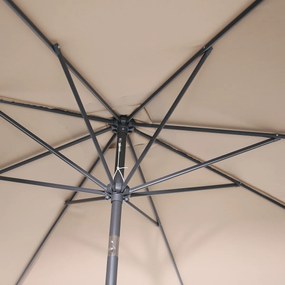 Garden Impressions Lotus stokparasol 250x250 - taupe