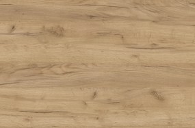 Muebles Ezra badmeubel ribbelfront 240cm warm eiken met wit toppaneel zonder waskom