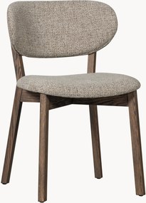 Gestoffeerde eetstoelen Udar van eikenhout, 2 stuks