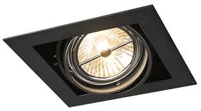 Grote Inbouwspot zwart G53 111mm verstelbaar - Oneon Design, Modern QR111 / AR111 / G53 vierkant Binnenverlichting Lamp