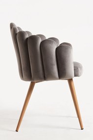 Set van 4 fluwelen fauteuils