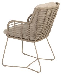 4 Seasons Outdoor Fabrice tuinset latte met Capri tafel met barrelvormig blad 280 x 110 cm  Tuinset    beige weerbestendig