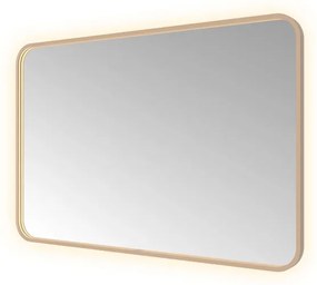 Hotbath &MORE Spiegel direct en indirect LED color changing spiegelverwarming met afstandsbediening Geborsteld koper PVD SSQ128BCP