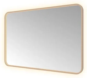 Hotbath &MORE Spiegel direct en indirect LED color changing spiegelverwarming met afstandsbediening Geborsteld koper PVD SSQ128BCP