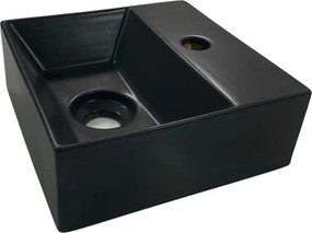 Salenzi Spy Fontein met clickwaste 30x30 cm mat zwart