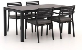 Diningset Bellagio  | 4 personen aluminium | Tuinset stapelbaar | 5-delig | Kees Smit Tuinmeubelen