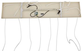 Art Deco hanglamp beige met wit glas 8-lichts - Sandra