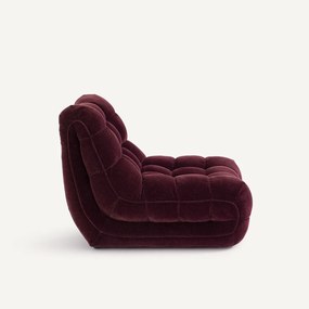 Gestoffeerde fauteuil in chenille fluweel, Jud