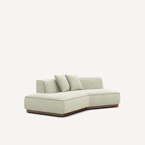 Halve bank links in stonewashed fluweel, JACOPO