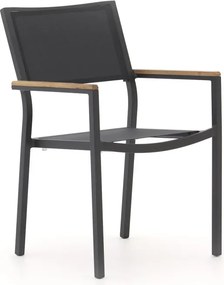 + 10% kassakorting | Dining tuinstoel | Bellagio Roma | Textileen | Grijs | Stapelbaar | Kees Smit Tuinmeubelen