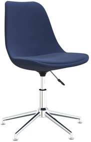 vidaXL Kantoorstoel draaibaar stof blauw