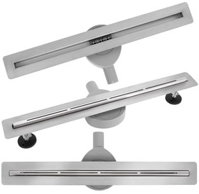 Lineaire afvoer Rea FILO Brush Steel 70