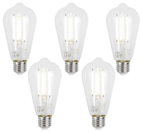 Set van 5 Smart E27 dimbare LED lampen ST64 helder 7W 806 lm 2700-6500K