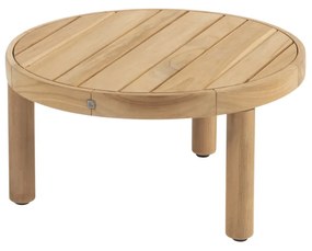 4 Seasons Outdoor Nora bistroset naturel teak met Finn tafel Ø 60 cm  Loungeset    beige weerbestendig