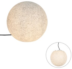 Moderne buitenlamp grijs 35 cm IP44 - Nura Modern E27 IP44 Buitenverlichting bol / globe / rond