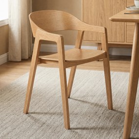 Dutchbone Westlake Stoel Van Gebogen Eikenhout Naturel