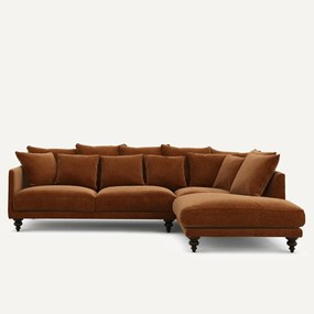 Chenille fluwelen hoekbank, Lazare