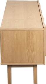 Eiken Tv-meubel Met 3D Vormen - 200x40x55cm.