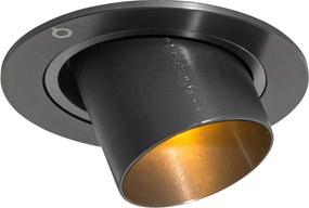Moderne inbouwspot gunmetal GU10 35mm rond kantelbaar - Installa