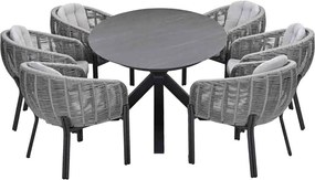 Garden Impressions Padula tuinset 7-delig - Scot tuintafel Napoli grey 230x115 cm