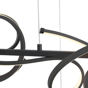 Design hanglamp zwart langwerpig 3-staps dimbaar - Krisscross