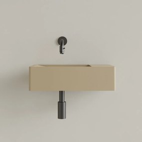 Sanigoods Luko fontein 40x22cm rechts zonder kraangat cappuccino