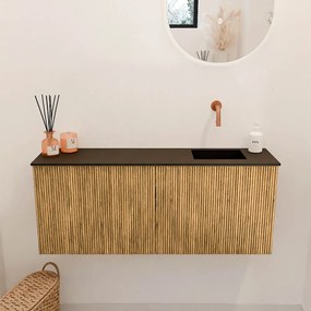 Mondiaz Joya 100cm toiletmeubel oak met wastafel faye rechts zonder kraangat urban