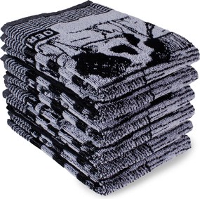 Keukendoek boerderij– 6 stuks – 50×50 – zwart