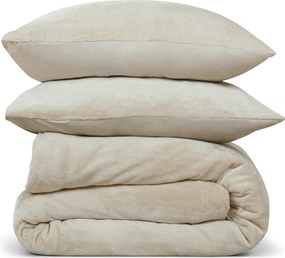 Dekbedovertrek Flanel Fleece – 100% zacht materiaal – 240×220 – licht beige