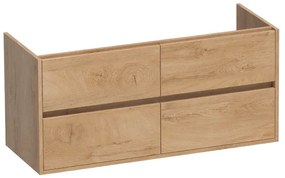 BRAUER Nexxt Wastafelonderkast - 120x46x55cm - 4 greeploze softclose lades - 2 sifonuitsparingen - MFC - nomad 1696